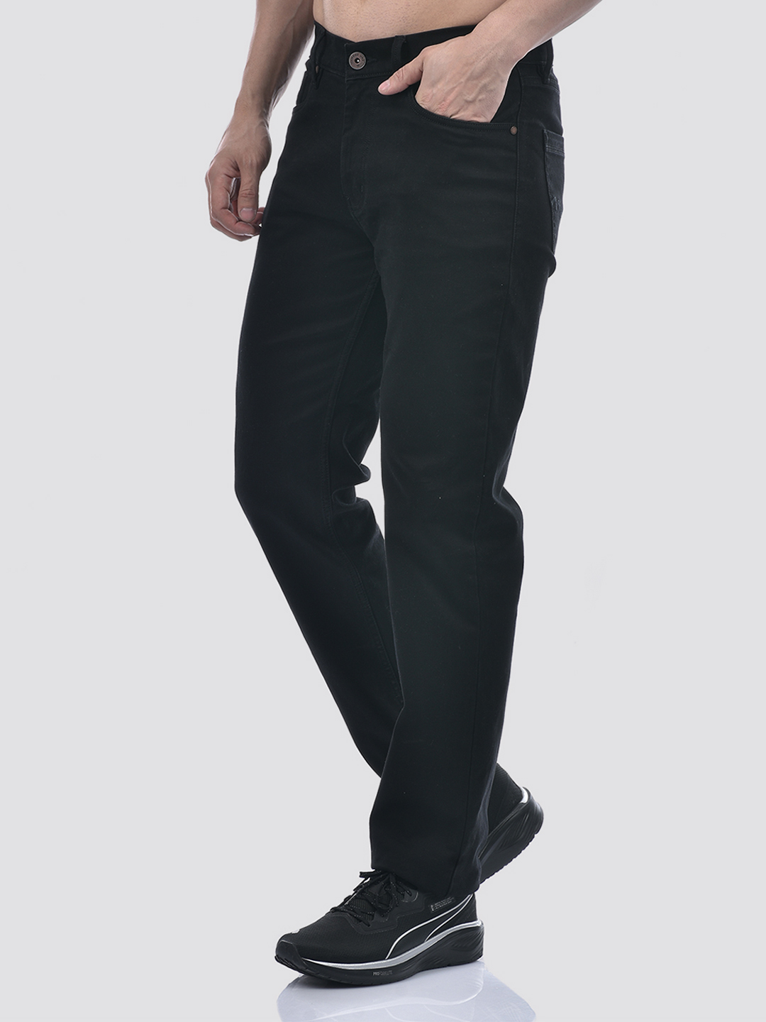 Numero Uno Men Solid Black Jeans